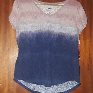 Multi toned v neck